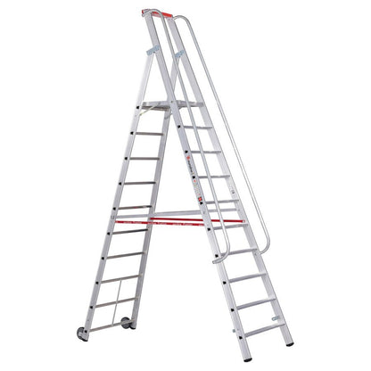 euroline 32677 PREMIUM line Alu - Stufenstehleiter mit grosser Standplattform - Topleiter