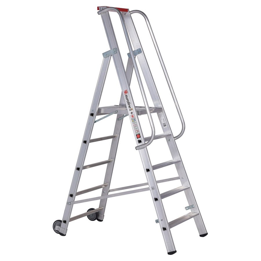 euroline 32677 PREMIUM line Alu - Stufenstehleiter mit grosser Standplattform - Topleiter