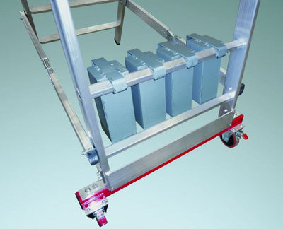 euroline PREMIUM line Aluminium - Podestleiter fahrbar, klappbar 32778 - Topleiter