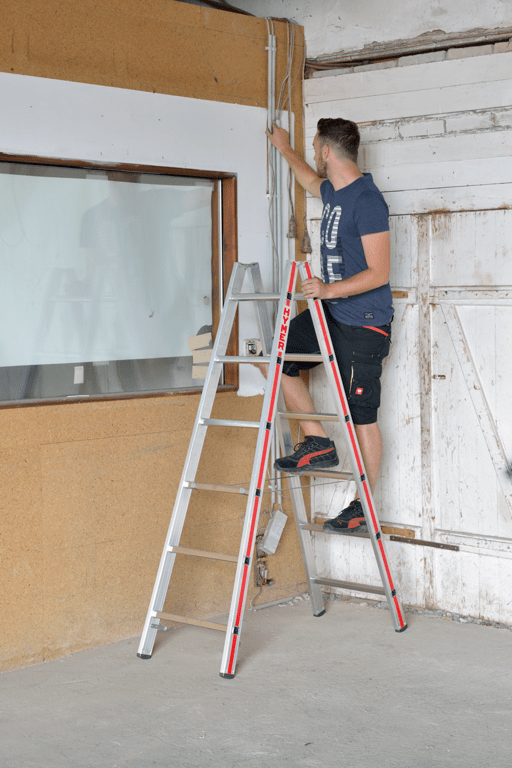 Hymer Sprossenstehleiter 4023, beidseitig begehbar - Topleiter