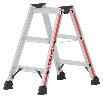 Hymer Stufenstehleiter 4124, beidseitig begehbar - Topleiter