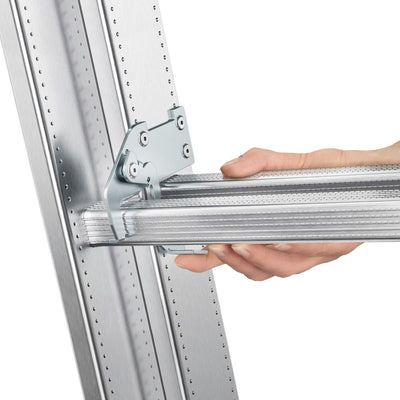 S110 Pro Sprossen - Schiebeleiter mit 3 Dreh - Stufen 2 x 12 Sprossen - Topleiter