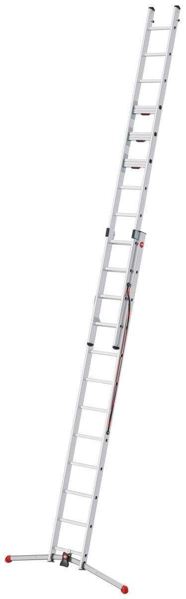 S110 Pro Sprossen - Schiebeleiter mit 3 Dreh - Stufen 2 x 12 Sprossen - Topleiter